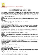 Đê cương ôn tâp Giáo dục công dân 9 - Kì I